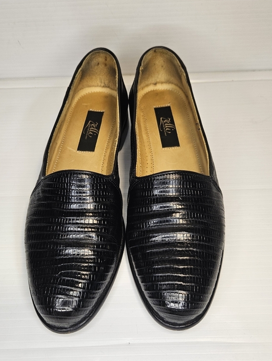 ZELLI Italia Black Lizard Loafers Men’s Size 8M – Handmade Italy Exotic Leather main image 11